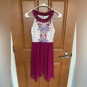 Girls White and Pink Dress